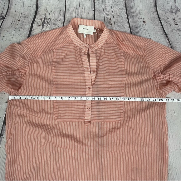 MUNTHE Melia oversized striped tunic blouse top pink stripes lagenlook, size 36 - Picture 7 of 15